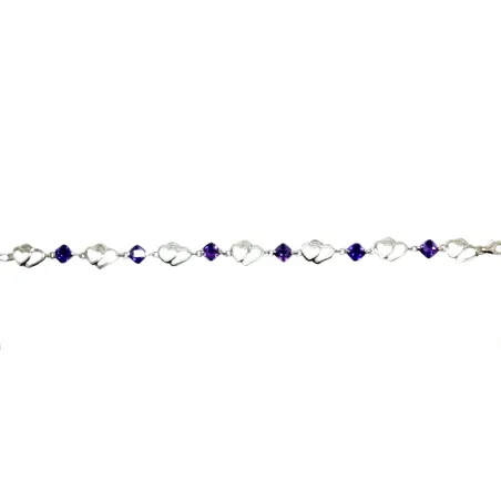 bracelets en argent pas cher avec de magnifiques doubles coeur.-bijouxbijoux.ch