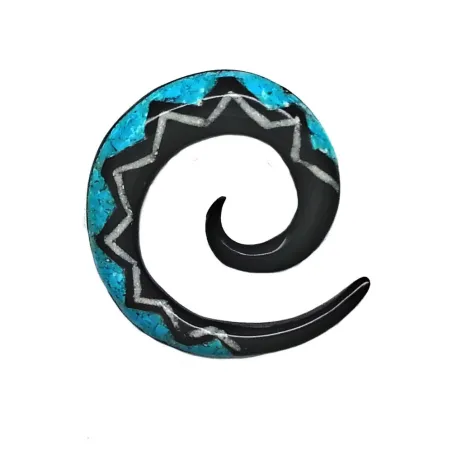 2 cm Blau Spirale / 008 - PLCi01