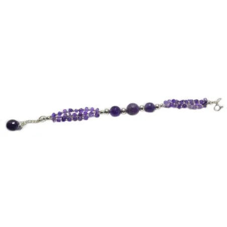 bracelet en argent massif avec des améthystes naturelles pour 149 francs.-bijouxbijoux.ch