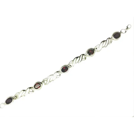 bracelet en argent 925 massif à choix grenat ou améthyste pour 189 francs 