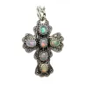 pendentif argent massif 925 avec opales