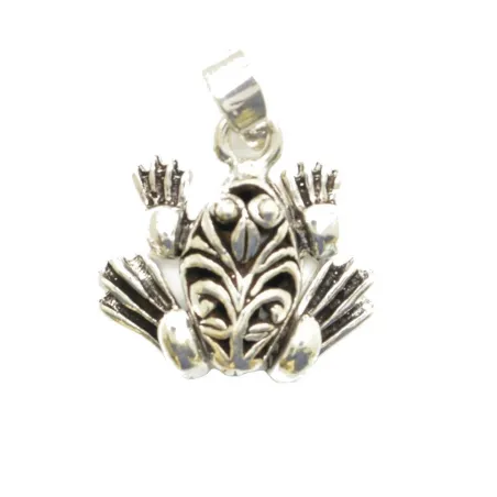 pendentif argent grenouille
