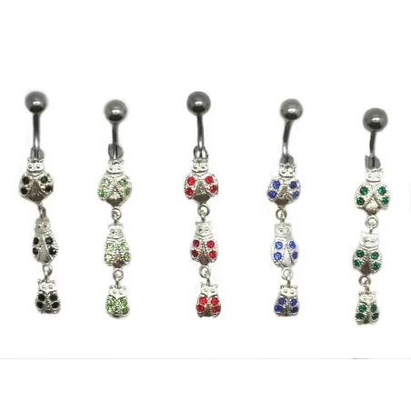 Bauchnabelpiercing Marienkäfer- bijouxbijoux.ch