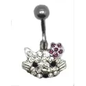 très joli piercing de nombril Hello K .bon prix .- bijouxbijouxch