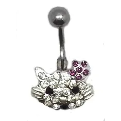 très joli piercing de nombril Hello K .bon prix .- bijouxbijouxch