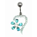 piercing de nombril avec coeur et strass,qualité et prix imbatable.- bijouxbijoux.ch