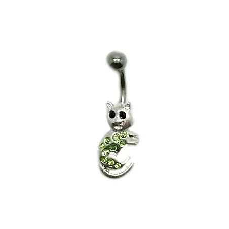 super piercing de nombril chaton acier 316L.-bijouxbijoux.ch