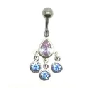 piercing de nombril en argent et acier chirurgical bi-couleurs  pour 49 frs .-bijouxbijoux.ch